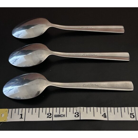 Galileo 5” Stainless Steel Spoon Set Of 3 Crate & Barrel Replacement - Picture 4 of 4